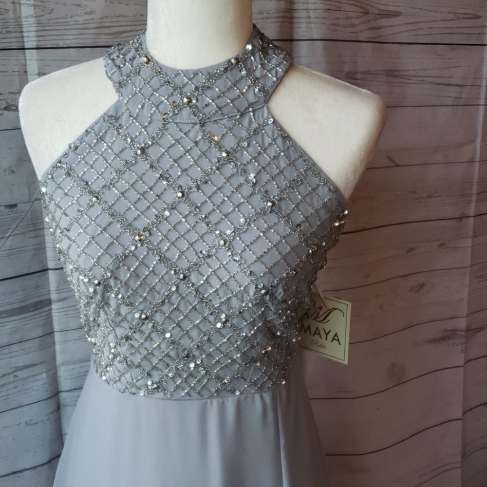 Grey sequin dress